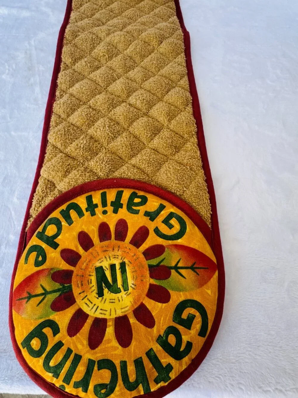 Debbie Mumm Gratitude Blessings Double Oven Potholder 35x8